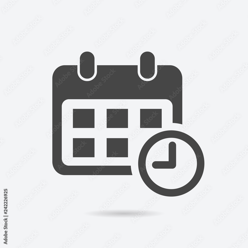 Event schedule icon flat style isolated on background. Event schedule sign symbol for web site and app design. Event schedule icon flat style isolated on background. Event schedule sign symbol for web site and app design.