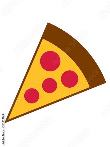 Fotografía 1 stück abschneiden lecker salami pizza hunger fast food essen diät ungesund abn