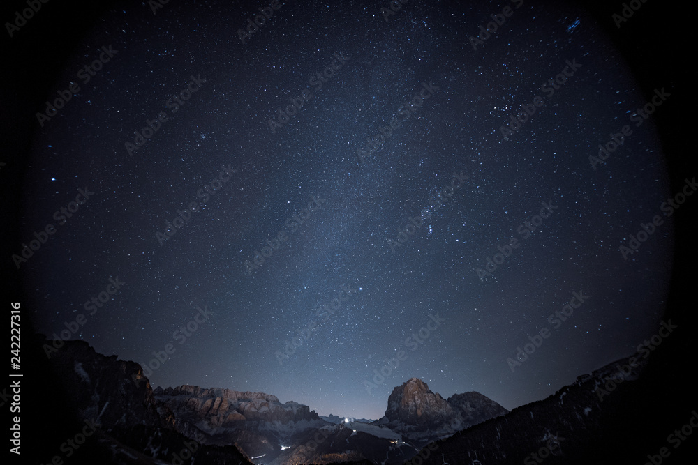 Fototapeta premium dolomites under the milky way