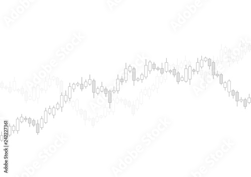 Business candle stick graph chart of stock market investment trading on white background design. Bullish point, Forex, Trend of graph. Vector illustration