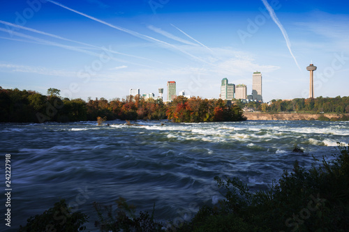 Niagara falls from the American side in Autumn  USA