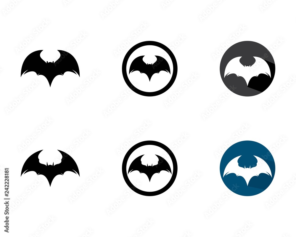 Obraz premium Bat logo template vector icon illustration
