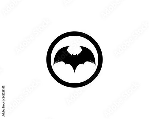 Bat logo template vector icon illustration