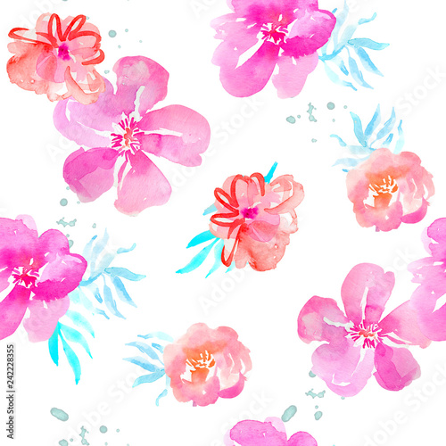 Wallpaper Mural Tropical Hawaiian Hibiscus Floral Pattern Background. Floral Hawaiian Background Torontodigital.ca