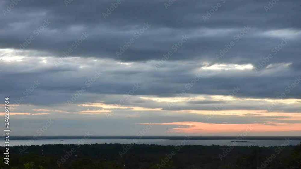 Time lapse sky flow, Grassland and the movement of white clouds Time lapse sky flow, Grassland and the movement of white clouds