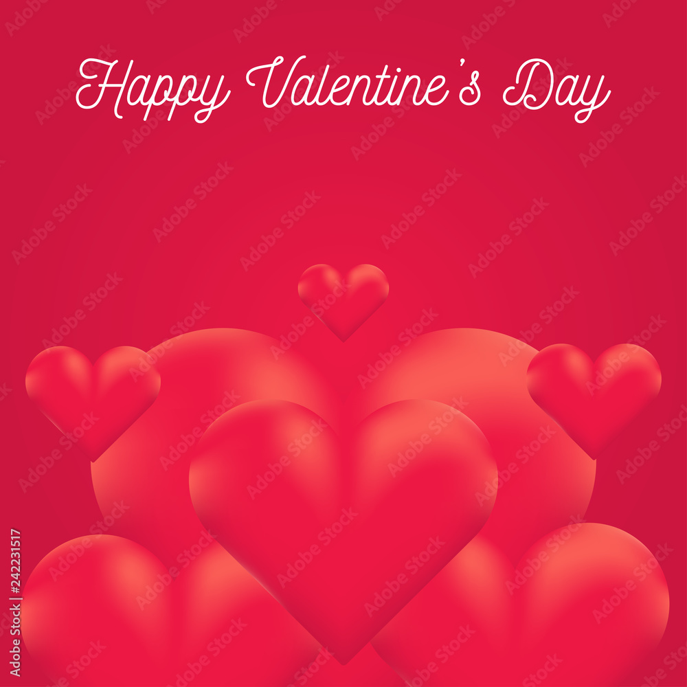 happy valentines day card. Love design. Gift  card.  Vector Illustration. 