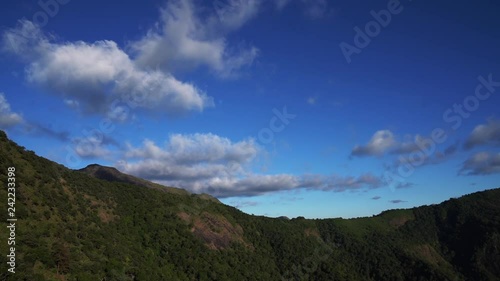 Timelapse, cloudy with blue sky at Chiangmai, Thailand. photo