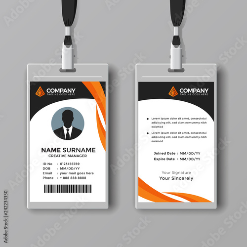 Corporate ID card design template