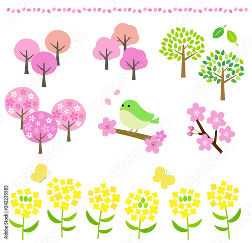Spring landscape illustration