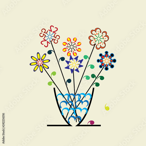 numerical flowers