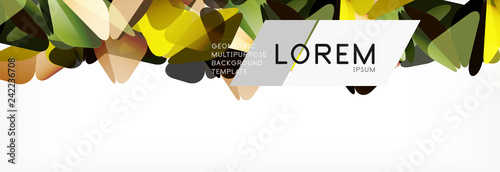 3d card on light backdrop. Abstract triangle pattern. Futuristic geometric background.