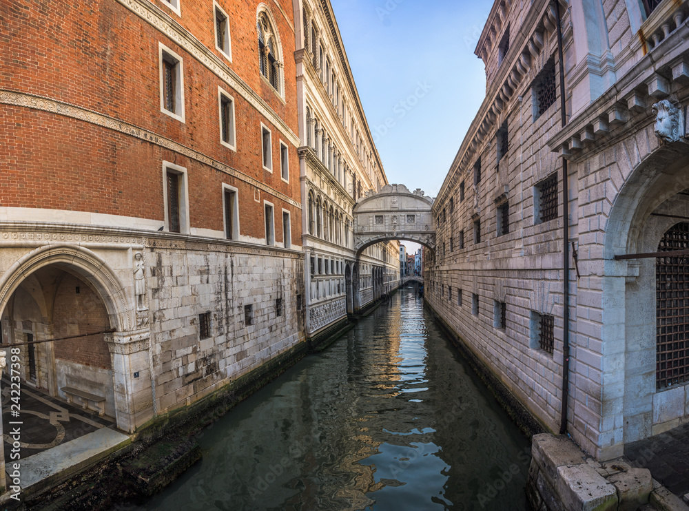 Venice canal view bridge of sight