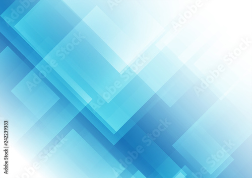 Abstract square shapes on blue background