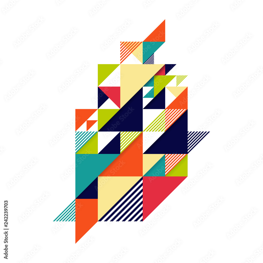 Abstract colorful geometric isometric shape background Abstract colorful geometric isometric shape background