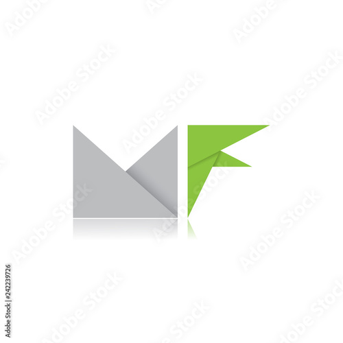 Letter mf folding paper initial vector logo design illustration Free Download Letter mf folding paper initial vector logo design illustration - GFXLoad