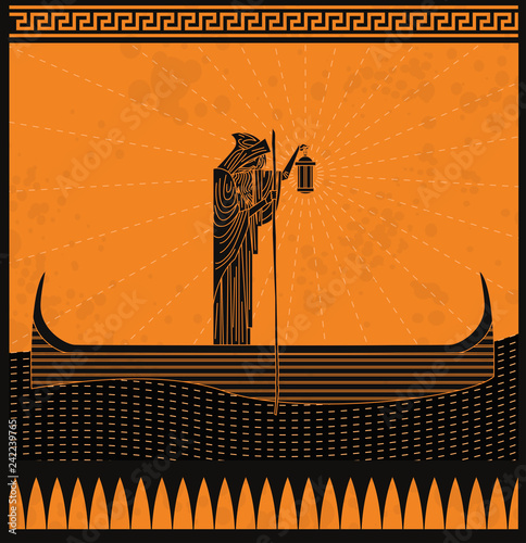 charon in the boat greek mythology