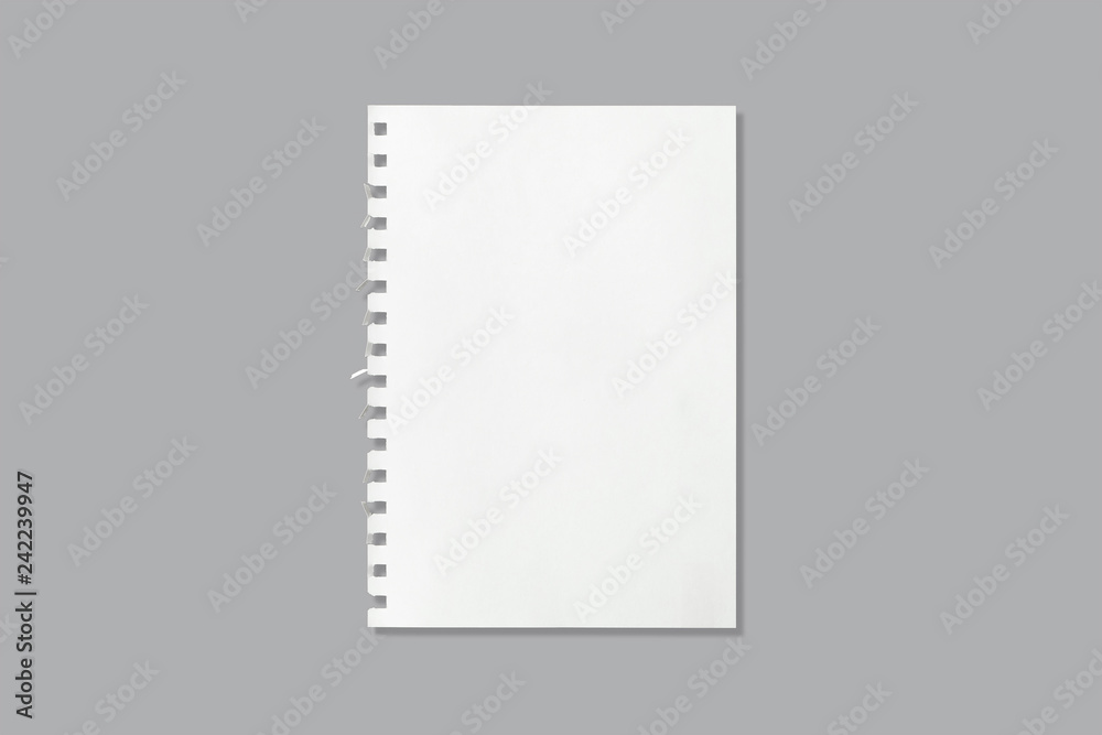 White sheet of paper texture for background with clipping path.