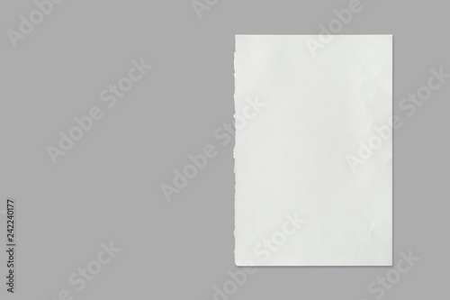 White sheet of paper texture for background with clipping path. © Lifestyle Graphic