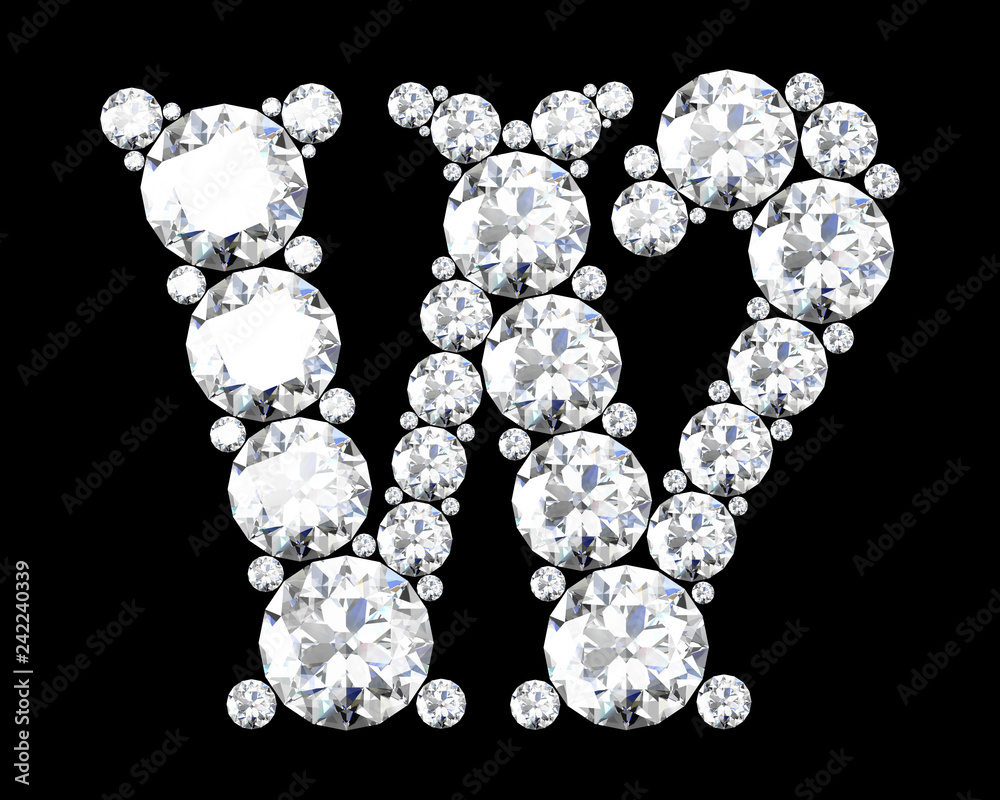 diamond letters with gemstones isolated on black (high resolution 3D image) - Illustration diamond letters with gemstones isolated on black (high resolution 3D image) - Illustration