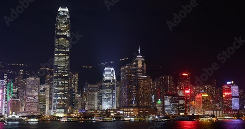 Wallpaper Mural Hong Kong city at night Torontodigital.ca