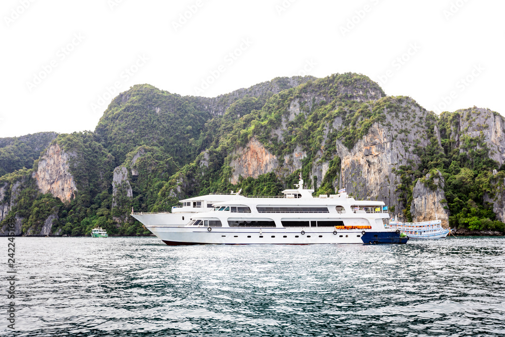high class luxury big ship for rent tourist on phi phi island Thailand