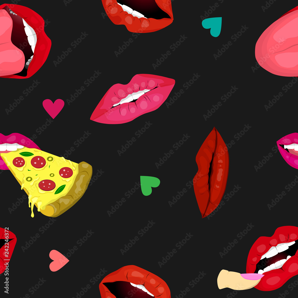 sexy woman lips background.seamless pattern. sexy woman lips background.seamless pattern.