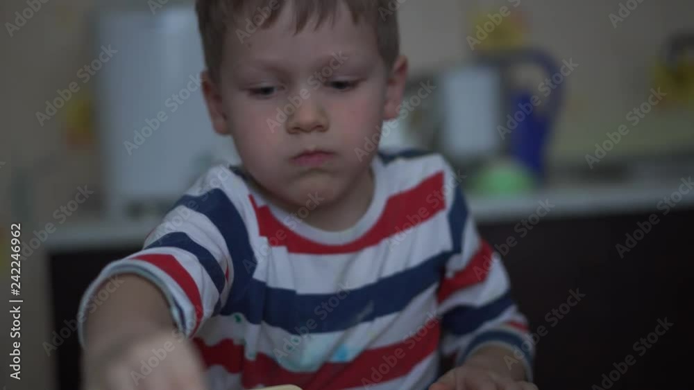 home video - happy kids making cookies at home in the kitchen home video - happy kids making cookies at home in the kitchen