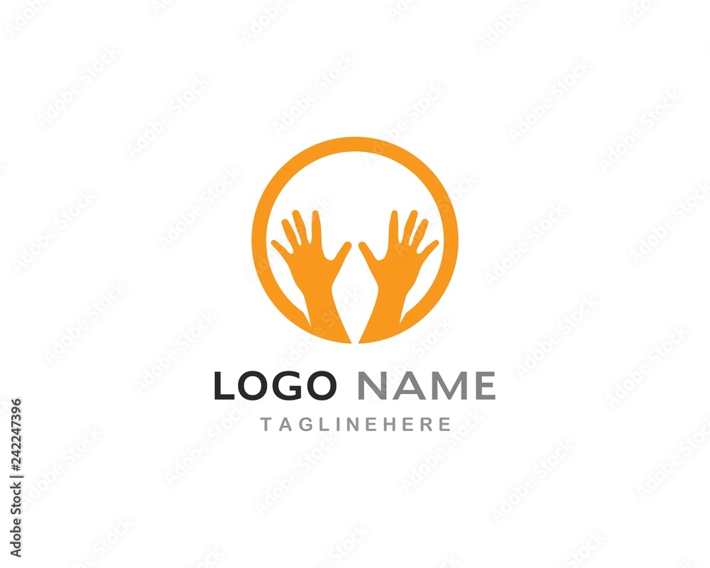 Obraz premium Hand Care Logo Template