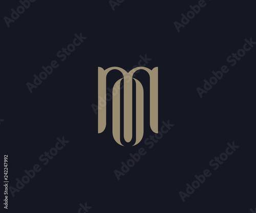 luxury letter MO logo designs element