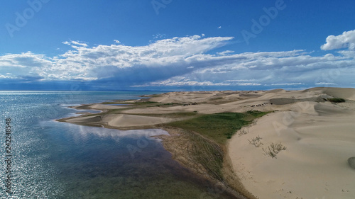Mongol Els The sand dunes and lake Durgen Nuur