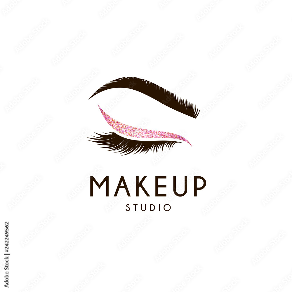 Vector logo design template for beauty salon. Lash and Brow icon. Stock  Vector | Adobe Stock
