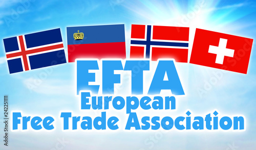 EFTA, European Free Trade Association. Economic union of some states of Europe photo