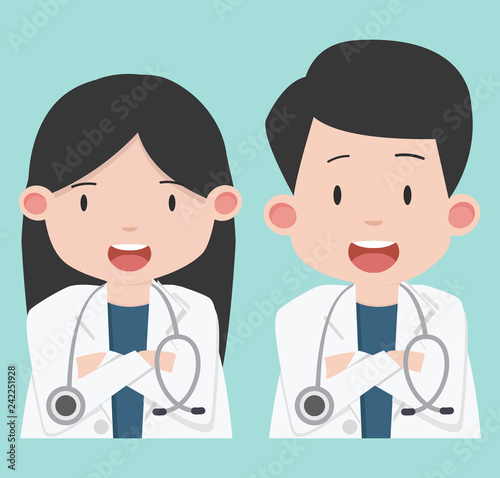Male and female doctors Character
