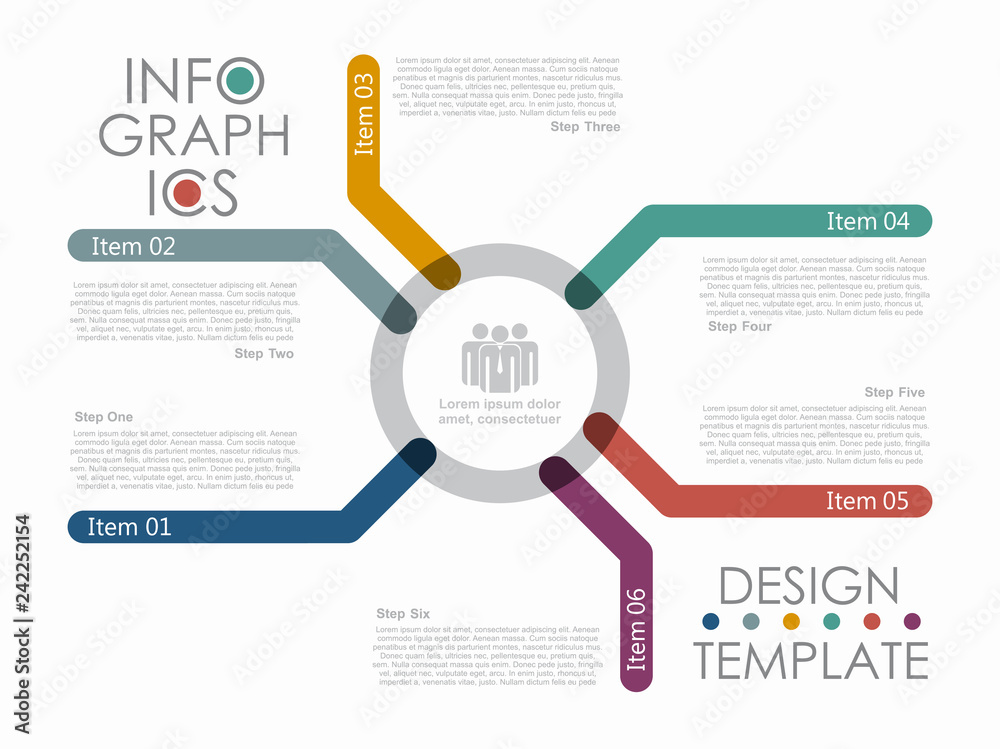 Naklejka premium Infographic design template with place for your data. Vector illustration.