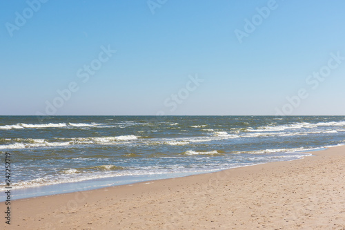 Baltic sea, spring, view from the dunes, Poland