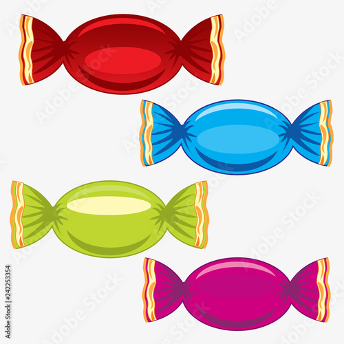 Vector illustration of the round sweetmeats in cover