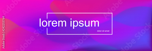 Purple horizontal gradient background with blurred fluid effect. Vector illustration