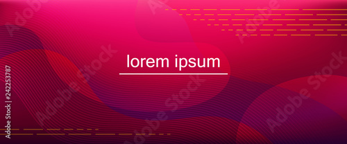 Red-purple horizontal gradient background with blurred fluid effect. Vector illustration