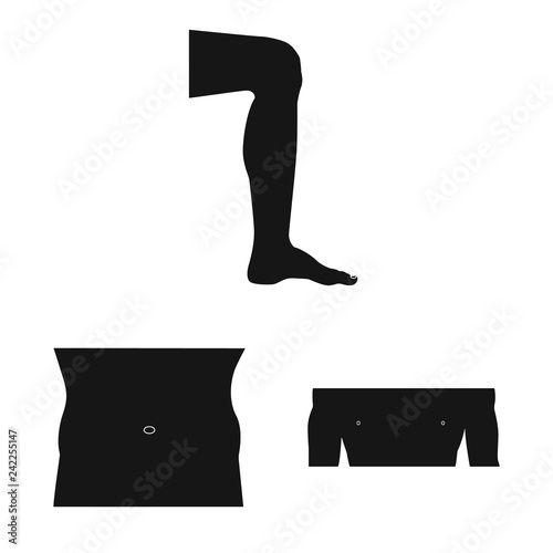Vector design of human and part symbol. Set of human and woman vector icon for stock.