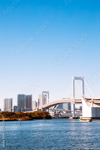 Tokyo bay and Odaiba Rainbow bridge in Japan © Sanga