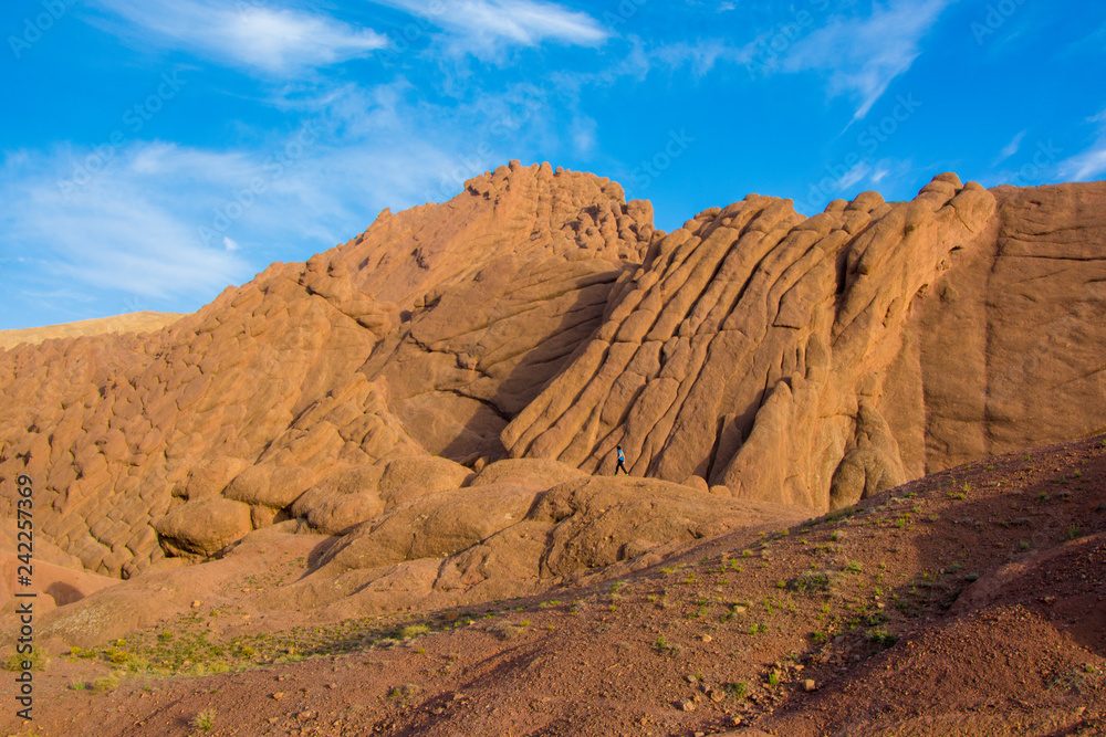 Fototapeta premium Dedos del Mono, Marrakech, Marruecos. Persona posando de espaldas