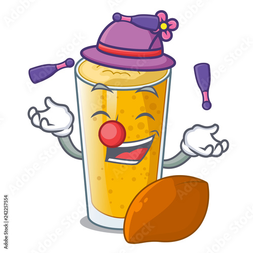 Juggling lassi mango in the character fridge
