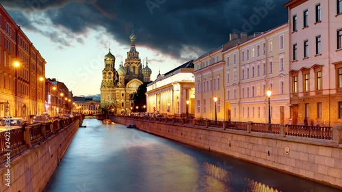 Russia Time lapse, St. Petersburg - Church Saviour on Spilled Blood
