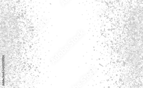 Confetti on white background. Luxury texture. Festive backdrop with glitters. Pattern for work. Print for polygraphy, posters, banners and textiles. Doodle for design and business