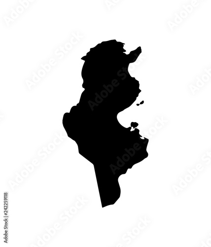map of Tunisia. Vector illustration