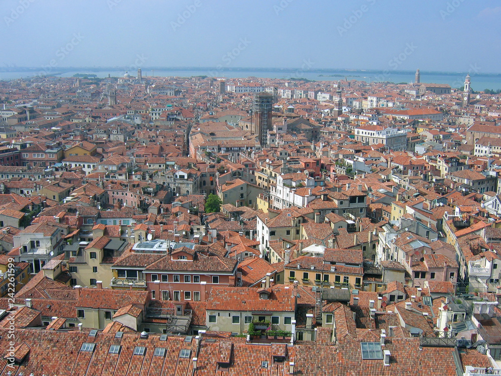 Panorama of the city in good summer weather, Venice, Italy