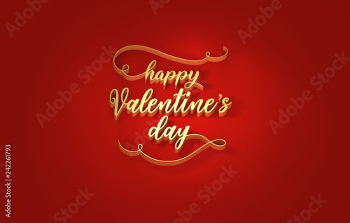 Happy valentine s day  3d text rendering