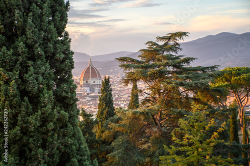 Coucher de soleil sur Florence photo