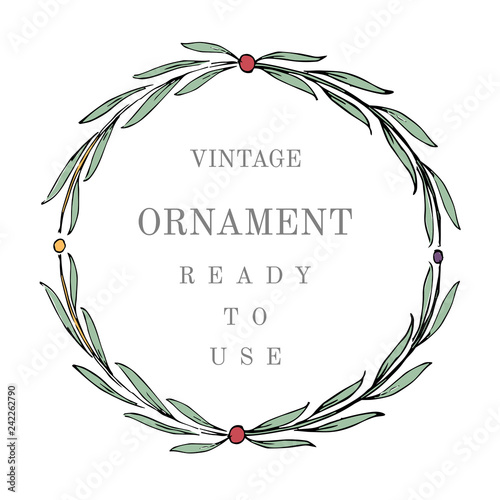 Vintage flourish ornament illustration
