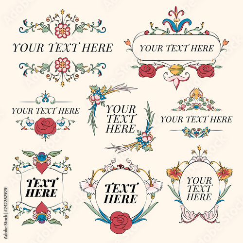 Vintage flourish ornament illustration